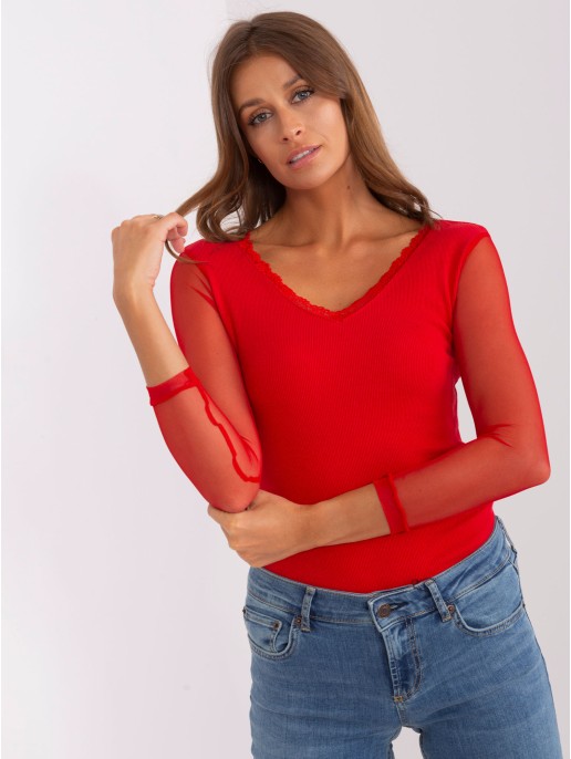 Bluzka-RV-BZ-7839.88P-czerwony Bluzka-RV-BZ-7839.88P-czerwony