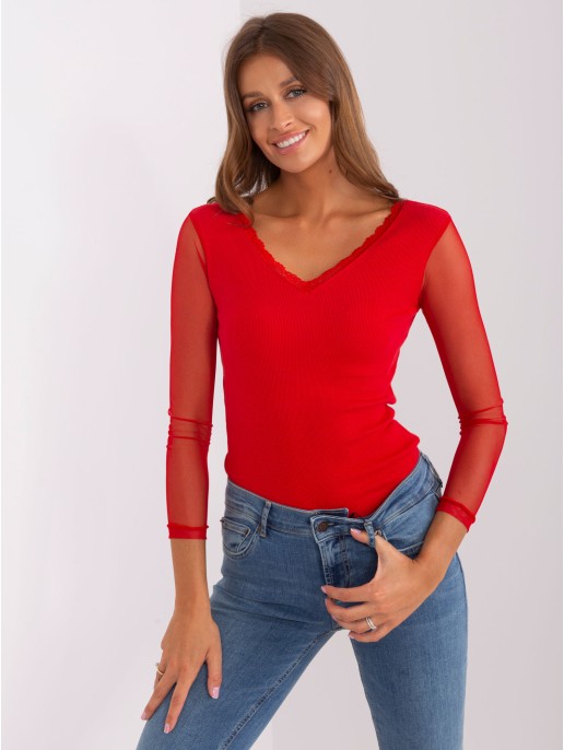 Bluzka-RV-BZ-7839.88P-czerwony Bluzka-RV-BZ-7839.88P-czerwony