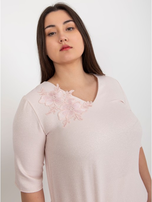 Bluzka-LK-BZ-506692.32-jasny różowy Bluzka-LK-BZ-506692.32-jasny różowy