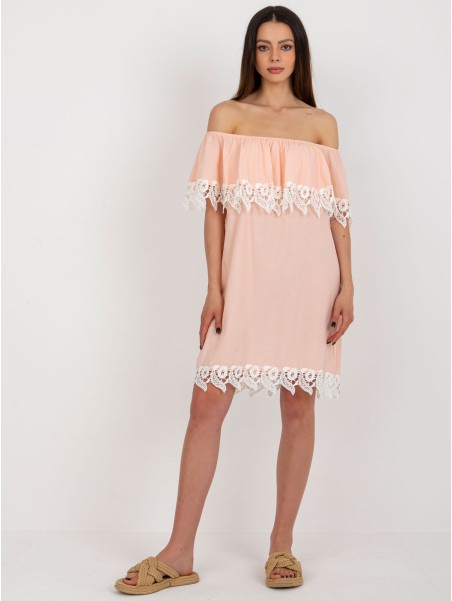 Suknelė-LK-SK-506987.04X-persiko spalvos
