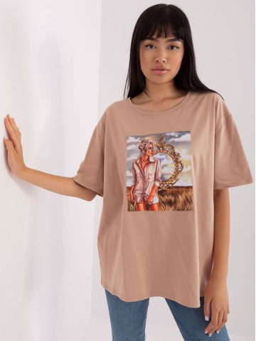 T-shirt-LK-TS-509353-1.33P-beżowy