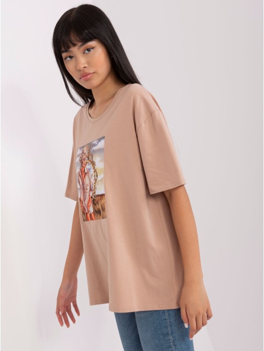 T-shirt-LK-TS-509353-1.33P-beżowy