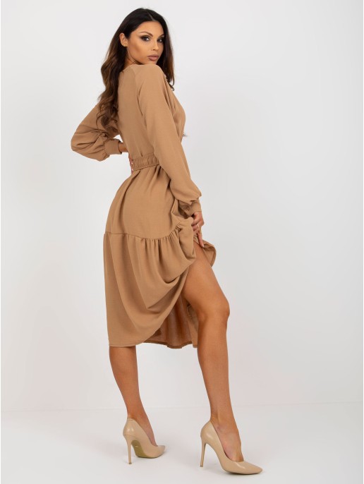 Suknelė-TW-SK-BI-2021706.93P-camelowy Suknelė-TW-SK-BI-2021706.93P-camelowy