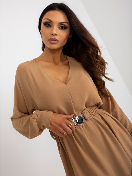Suknelė-TW-SK-BI-2021706.93P-camelowy Suknelė-TW-SK-BI-2021706.93P-camelowy