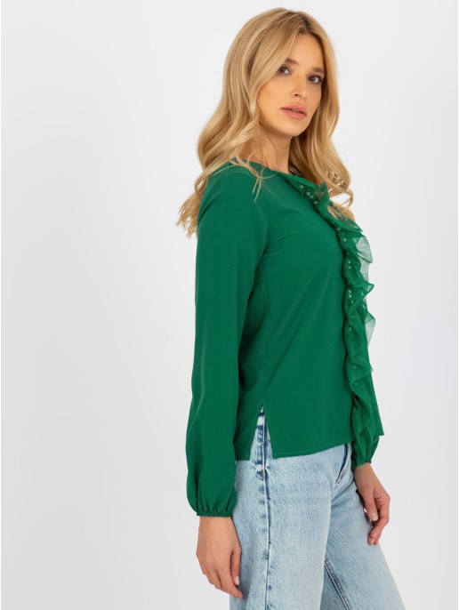 Bluzka-LK-BZ-506673.36-ciemny zielony Bluzka-LK-BZ-506673.36-ciemny zielony
