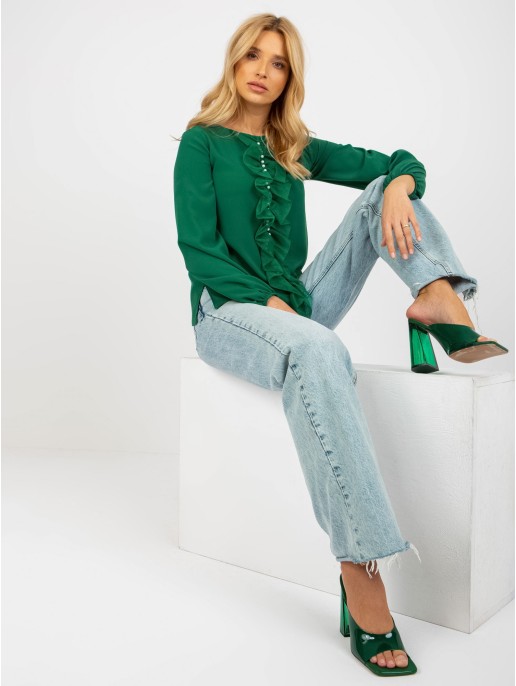 Bluzka-LK-BZ-506673.36-ciemny zielony Bluzka-LK-BZ-506673.36-ciemny zielony