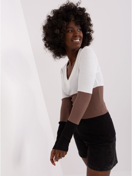 Bluzka-RV-BZ-8431-1.14P-czarno-beżowy