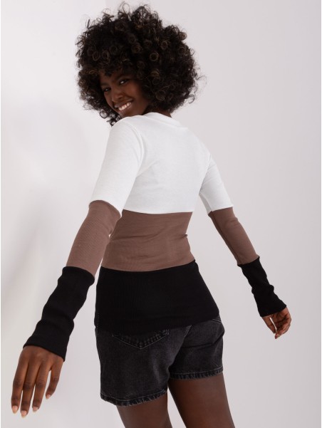 Bluzka-RV-BZ-8431-1.14P-czarno-beżowy