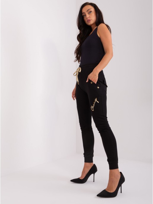 Spodnie dresowe-RV-DR-8544.14P-czarny Spodnie dresowe-RV-DR-8544.14P-czarny