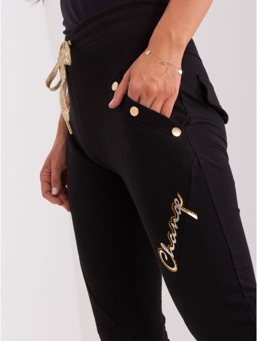 Spodnie dresowe-RV-DR-8544.14P-czarny Spodnie dresowe-RV-DR-8544.14P-czarny