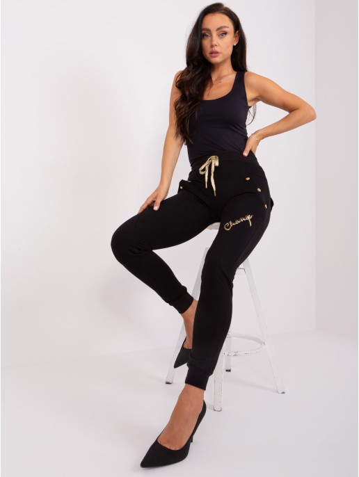 Spodnie dresowe-RV-DR-8544.14P-czarny Spodnie dresowe-RV-DR-8544.14P-czarny