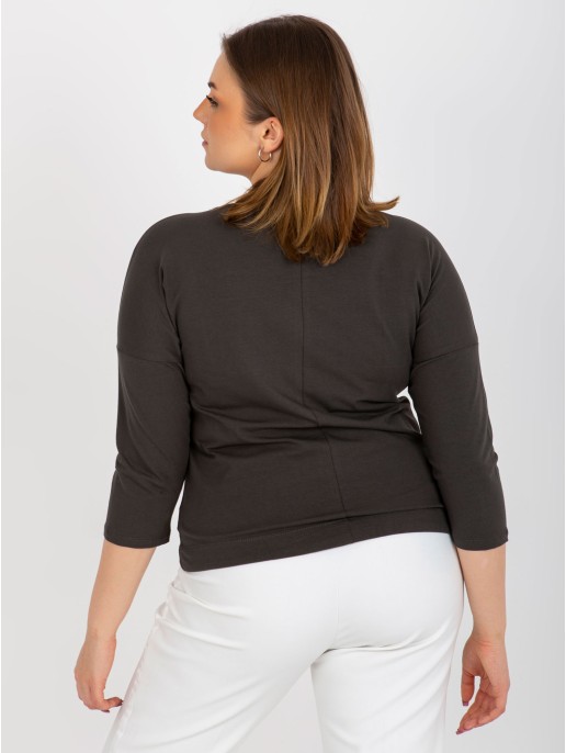 Bluzka-RV-BZ-8454.20P-ciemny khaki Bluzka-RV-BZ-8454.20P-ciemny khaki