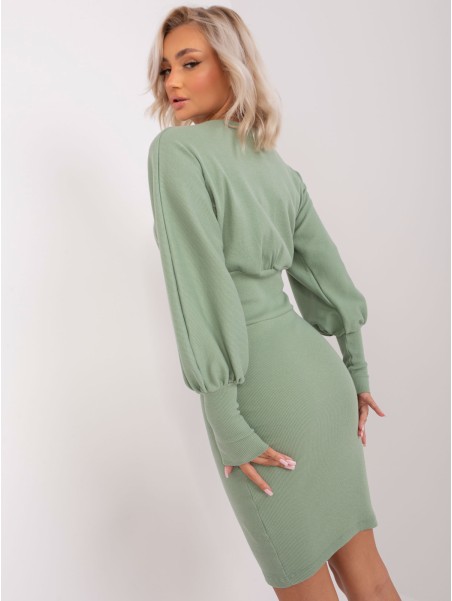 Suknelė-RV-SK-6079.65-pistacijų spalvos