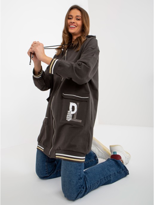 Bluza-RV-BL-8149.91P-ciemny khaki Bluza-RV-BL-8149.91P-ciemny khaki