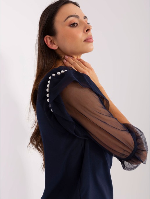 Bluzka-LK-BZ-506682.26P-granatowy Bluzka-LK-BZ-506682.26P-granatowy