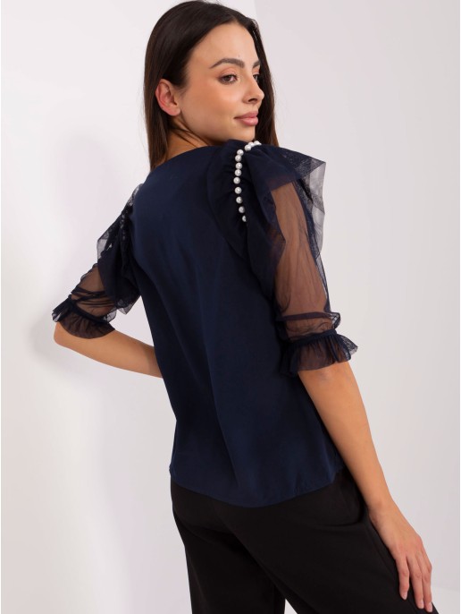 Bluzka-LK-BZ-506682.26P-granatowy Bluzka-LK-BZ-506682.26P-granatowy