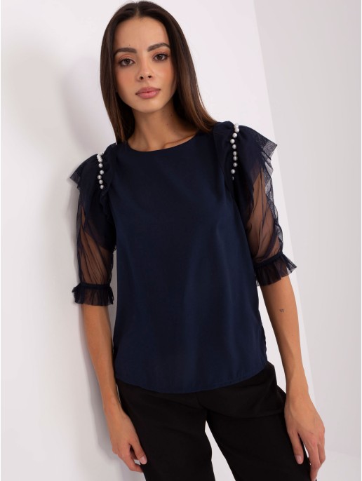 Bluzka-LK-BZ-506682.26P-granatowy Bluzka-LK-BZ-506682.26P-granatowy