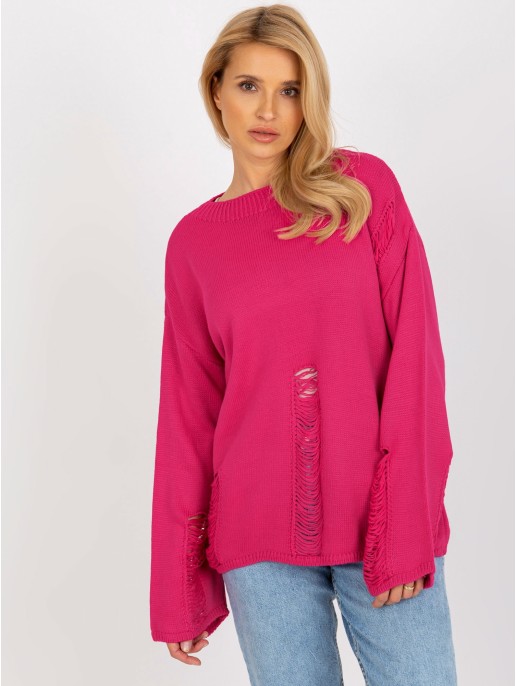 Sweter-BA-SW-8043.08X-fuksjowy Sweter-BA-SW-8043.08X-fuksjowy