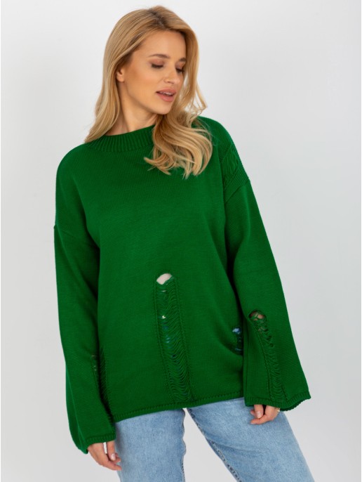 Sweter-BA-SW-8043.08X-ciemny zielony Sweter-BA-SW-8043.08X-ciemny zielony