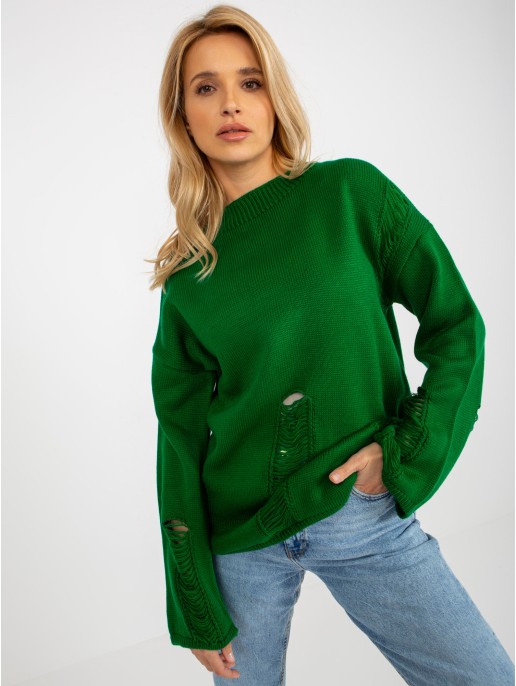 Sweter-BA-SW-8043.08X-ciemny zielony Sweter-BA-SW-8043.08X-ciemny zielony