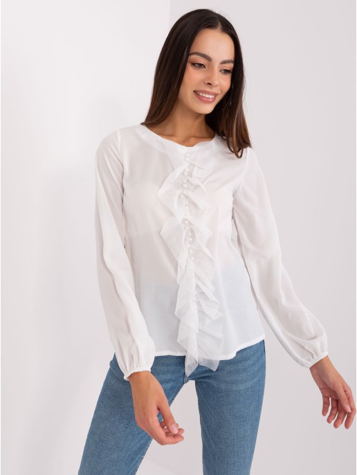 Bluzka-LK-BZ-506673.36-ecru Bluzka-LK-BZ-506673.36-ecru