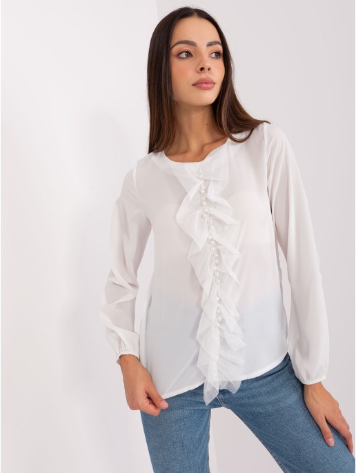 Bluzka-LK-BZ-506673.36-ecru Bluzka-LK-BZ-506673.36-ecru