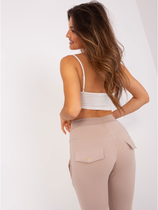 Spodnie dresowe-RV-DR-8544.14P-beżowy Spodnie dresowe-RV-DR-8544.14P-beżowy