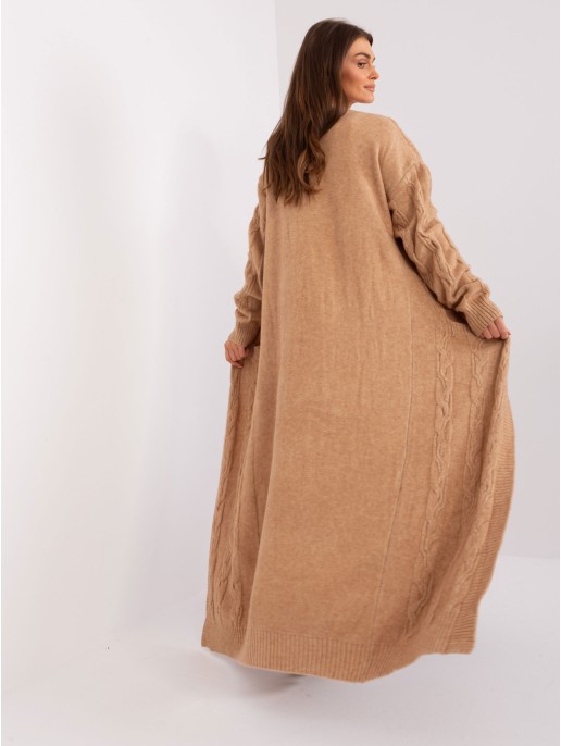 Kardigan-AT-SW-2395.30-camelowy Kardigan-AT-SW-2395.30-camelowy