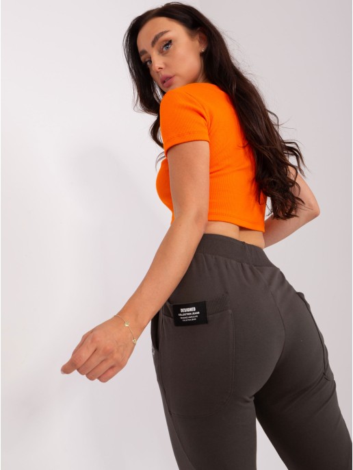 Spodnie dresowe-RV-DR-8545.02P-ciemny khaki Spodnie dresowe-RV-DR-8545.02P-ciemny khaki