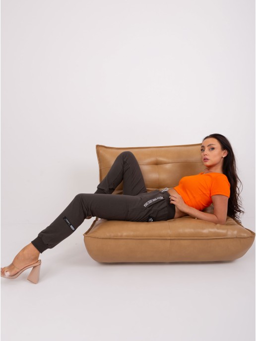 Spodnie dresowe-RV-DR-8545.02P-ciemny khaki Spodnie dresowe-RV-DR-8545.02P-ciemny khaki