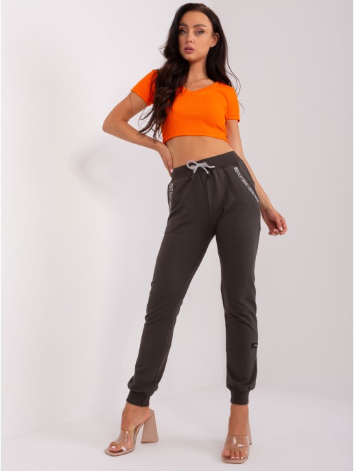 Spodnie dresowe-RV-DR-8545.02P-ciemny khaki Spodnie dresowe-RV-DR-8545.02P-ciemny khaki