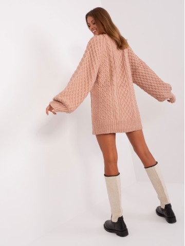 Sweter-AT-SW-2367-2.64P-ciemny różowy 2