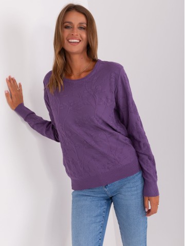 Sweter-AT-SW-2231.99P-fioletowy 2