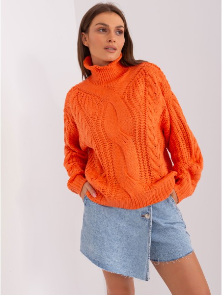 Sweter-AT-SW-2350.91P-pomarańczowy