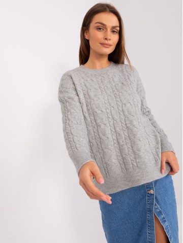 Sweter-AT-SW-2335.27-szary 2
