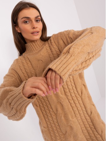 Sweter-AT-SW-2367-1.35P-camelowy