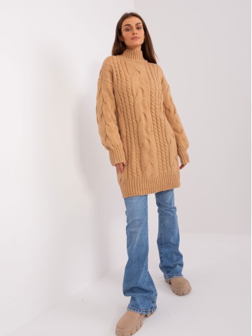 Sweter-AT-SW-2367-1.35P-camelowy 2