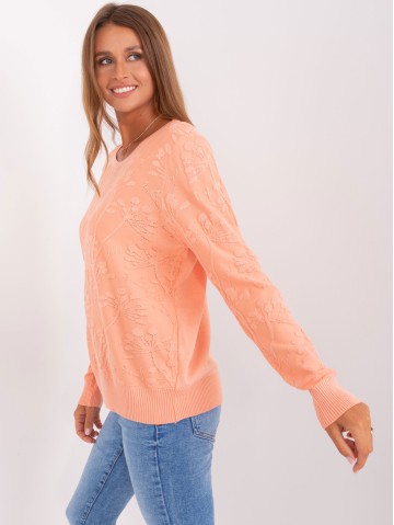 Sweter-AT-SW-2231.99P-brzoskwiniowy 2
