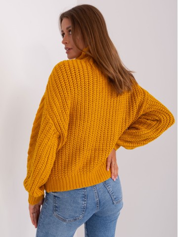 Sweter-AT-SW-2350.91P-ciemny żółty 2