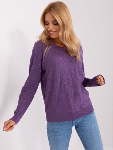Sweter-AT-SW-2231A.00P-fioletowy 2