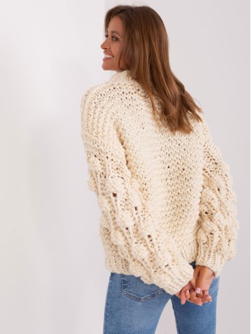 Sweter-AT-SW-2382.97P-jasny beżowy 2