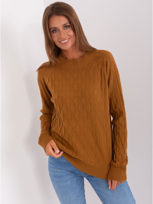 Sweter-AT-SW-2326.37X-jasny brązowy