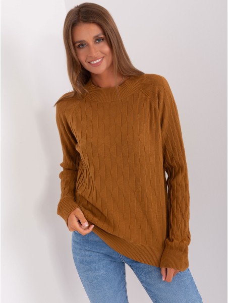 Sweter-AT-SW-2326.37X-jasny brązowy