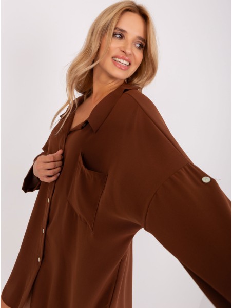 Sukienka-DHJ-SK-13938.02P-brązowy
