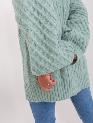 Sweter-AT-SW-2367-2.64P-mietowy 2