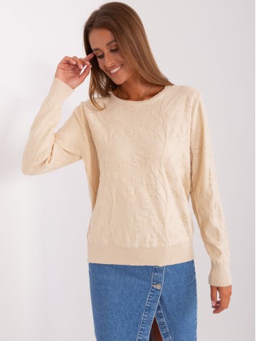Sweter-AT-SW-2231.99P-jasny beżowy 2