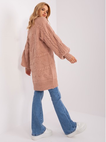 Sweter-AT-SW-2367.76P-ciemny różowy 2
