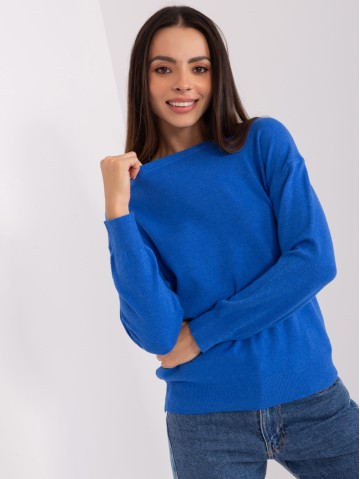 Sweter-AT-SW-2325.95P-ciemny niebieski 2