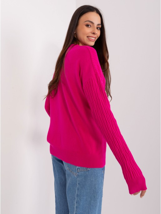 Sweter-AT-SW-2338.14P-fuksjowy