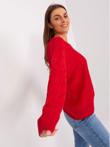 Sweter-AT-SW-2231.99P-czerwony 2